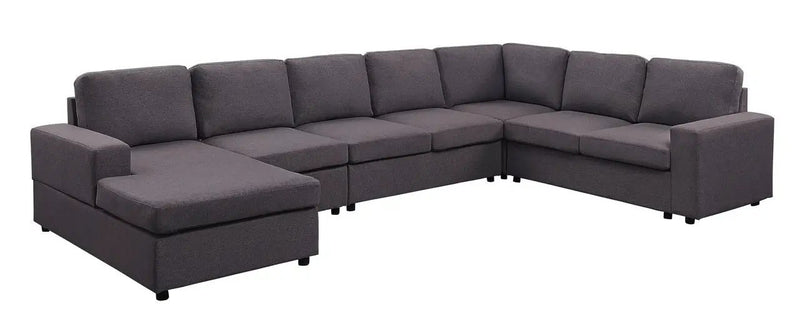 Tifton - 7 Seat Reversible Modular Sectional Sofa Chaise by HouseOfZazla