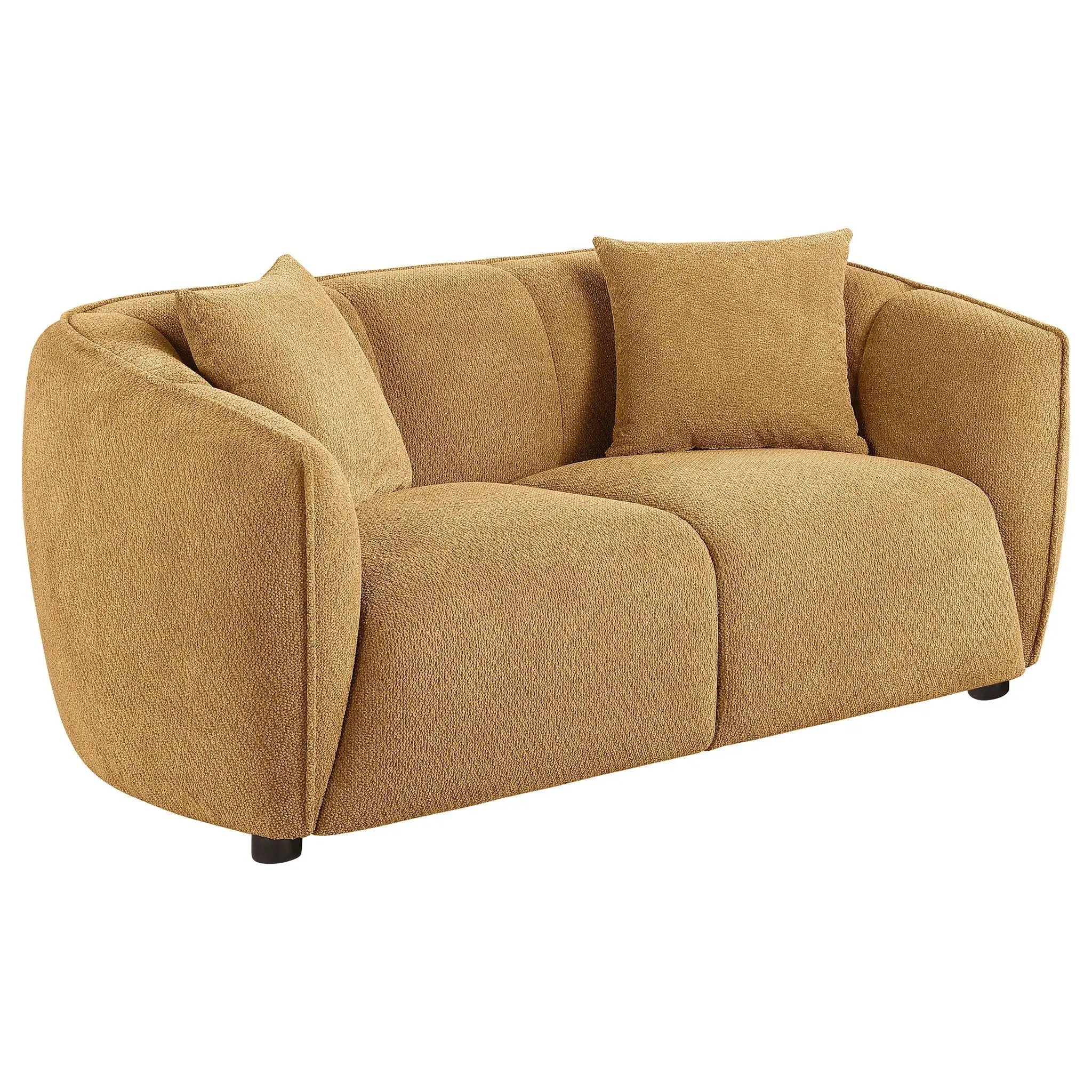 Aleisha 3-piece Chenille Upholstered Sofa Set Mustard Yellow by Unique Piece Furniture
