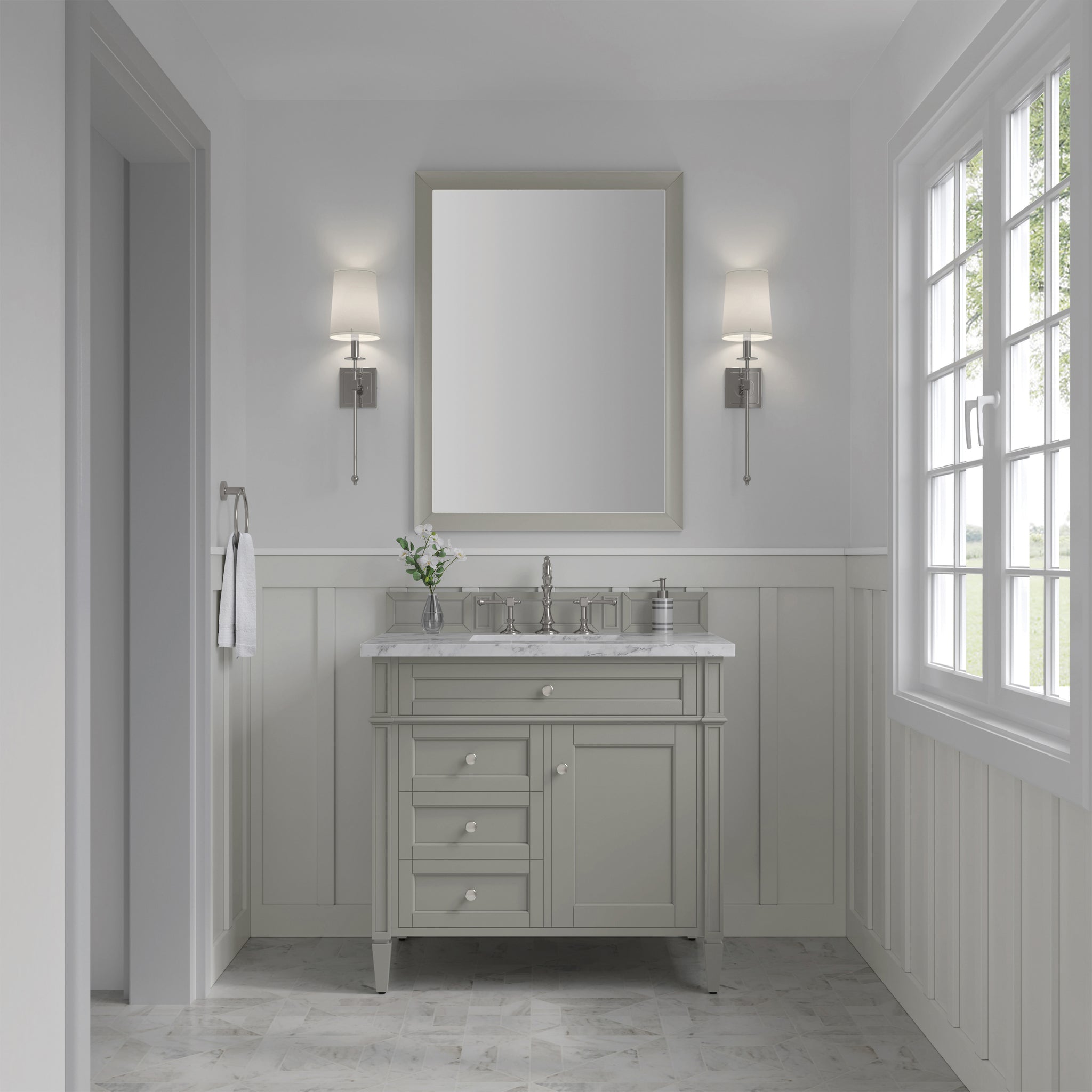 James Martin Brittany 36" Single Bathroom Vanity, Urban Gray, view 33