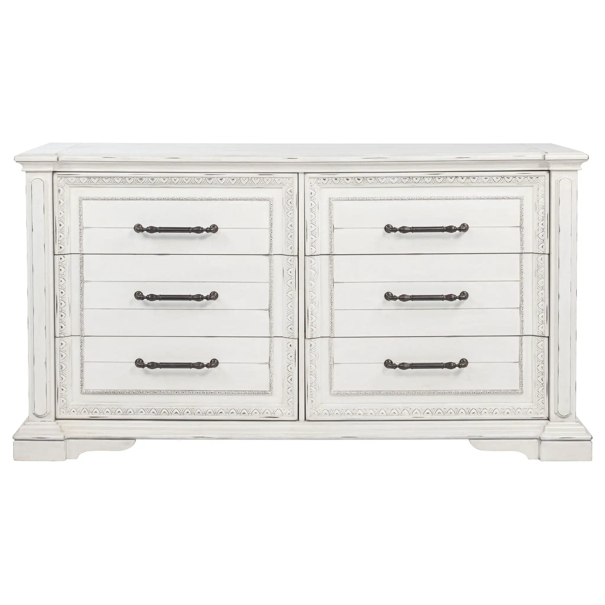 McKinney 6-drawer Bedroom Dresser Cabinet Vintage White by Unique Piece Furniture