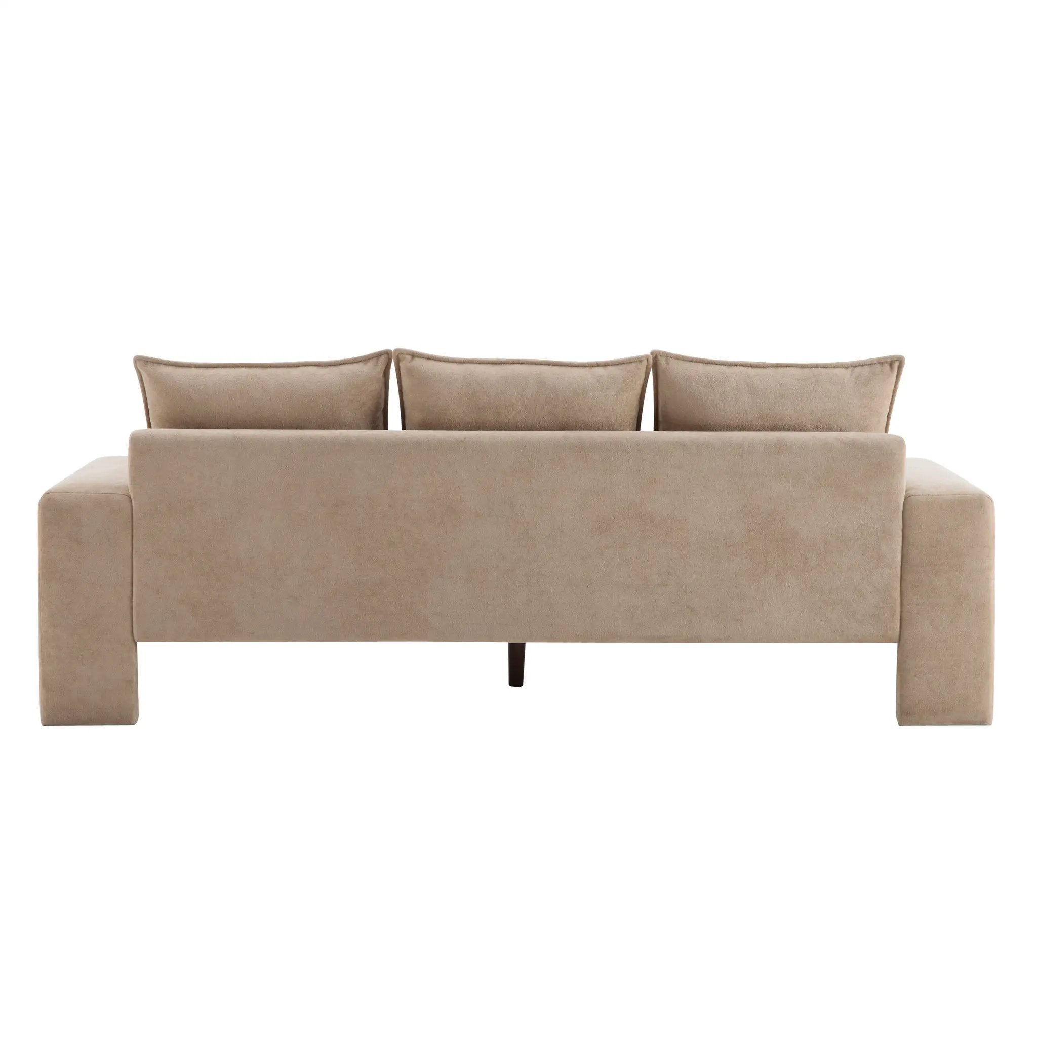 Algora 84.5 in. 3 Seater Modern Upholstered Velvet Sofa, Nomad by HouseOfZazla