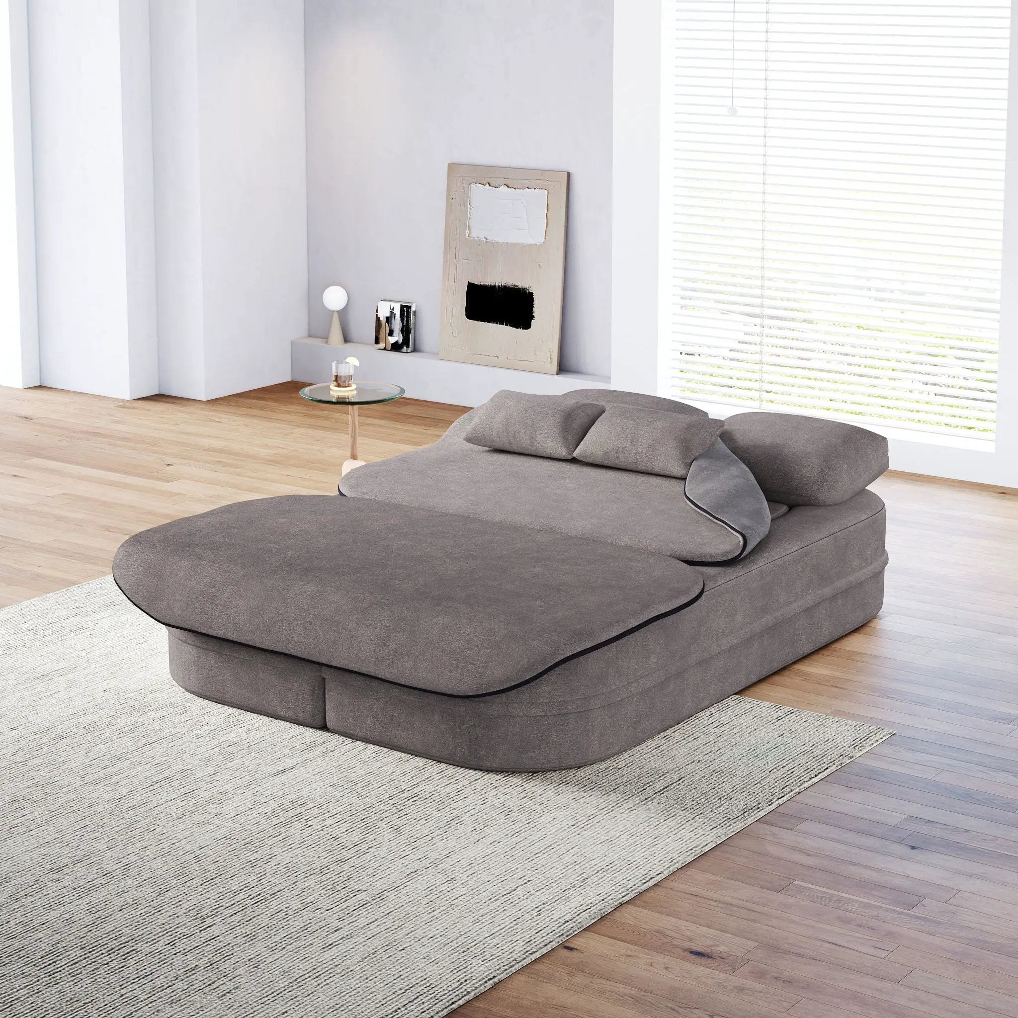 2 In 1 Foldable Sofa Bed With Multi Functional Blanket, Floor Lounge Sofa by HouseOfZazla