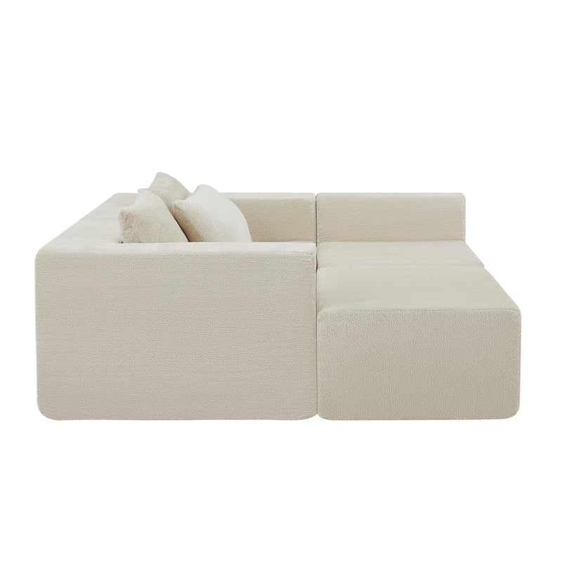 107" Compressed Sectional Sofa (Khaki), photo 8 of 10
