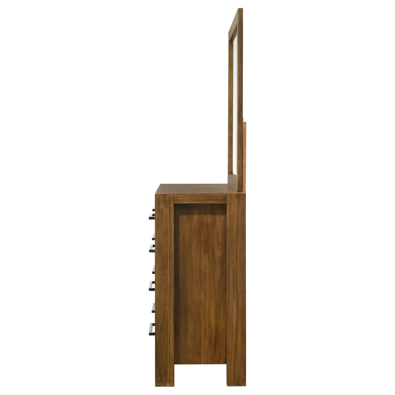 Adderley 8-drawer Bedroom Dresser and Mirror Warm Brown by Unique Piece Furniture