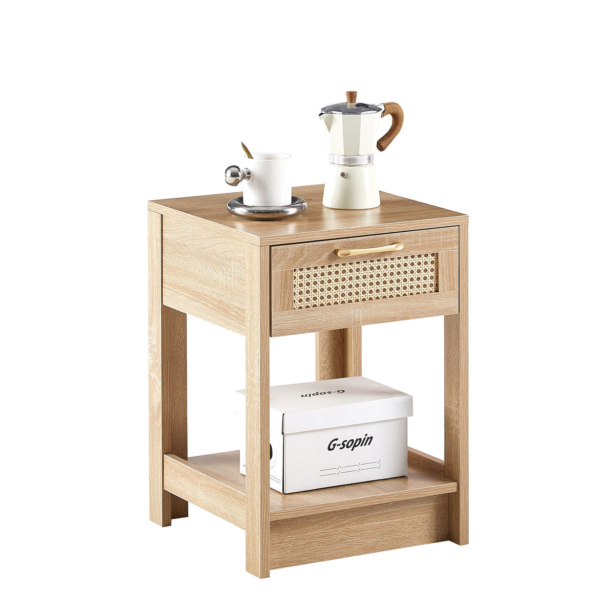 Modern Rattan Nightstand with Functional Drawer - Available in 3 Colors, photo 27 of 40