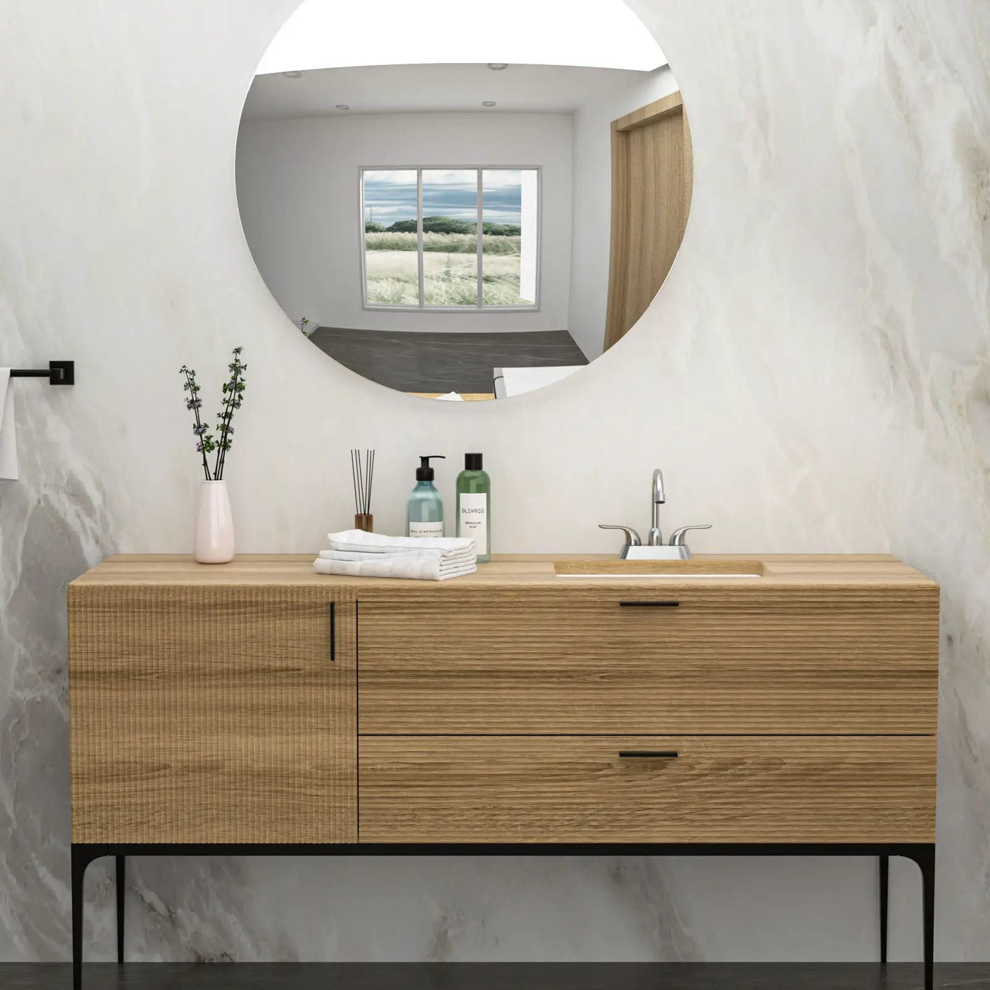 Modern Ceramic Rectangular Undermount Bathroom Sink With Overflow by HouseOfZazla