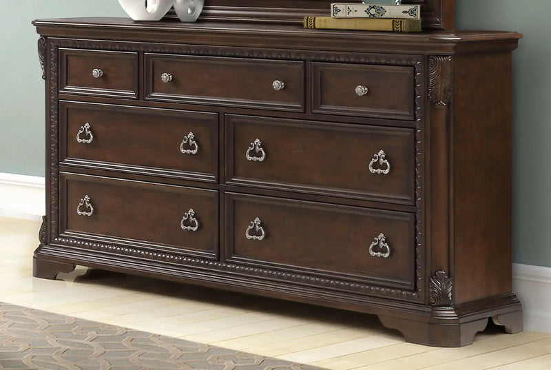 7 Drawer Dresser - Mahogany by HouseOfZazla