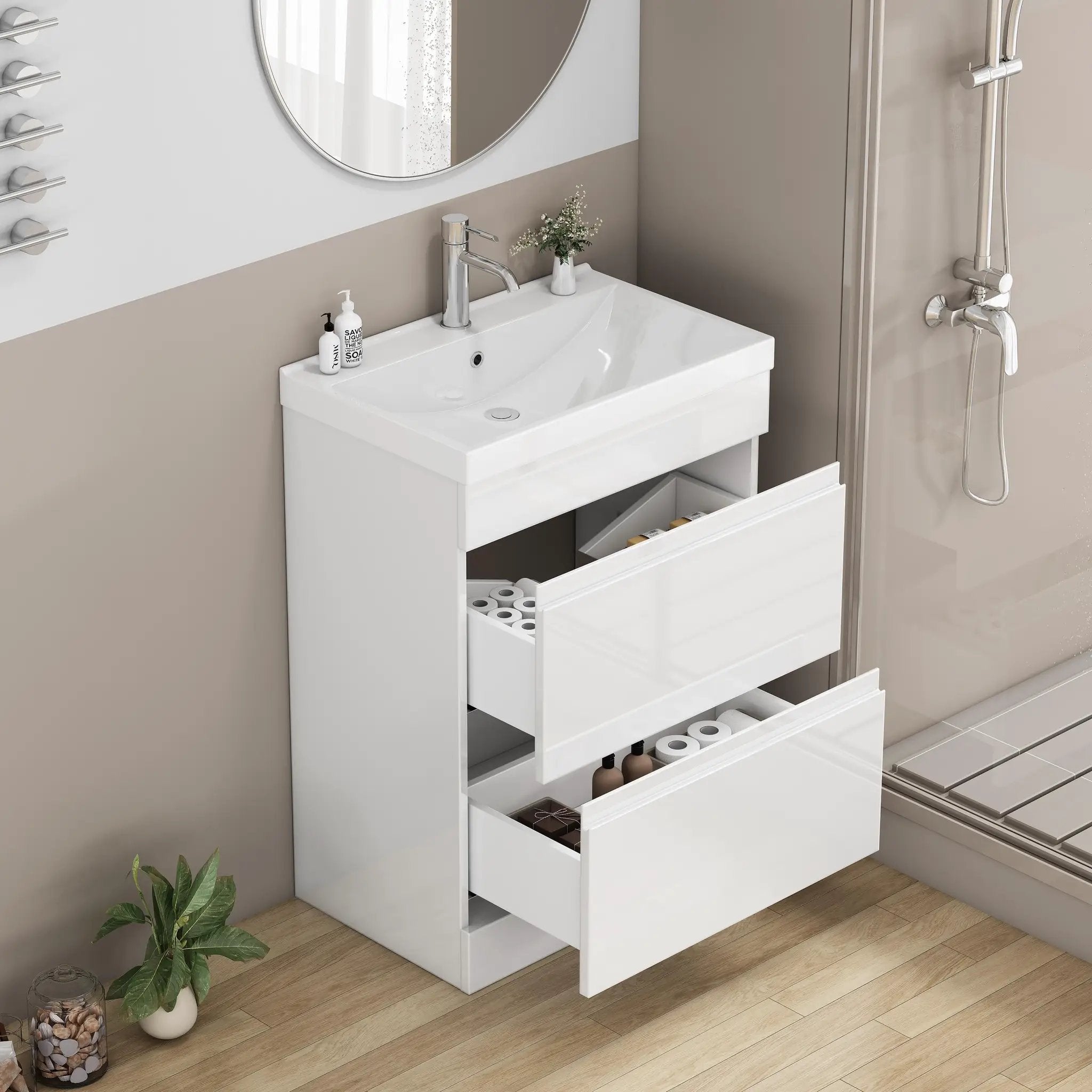 24-inch Bathroom Vanity With Sink Combo by HouseOfZazla