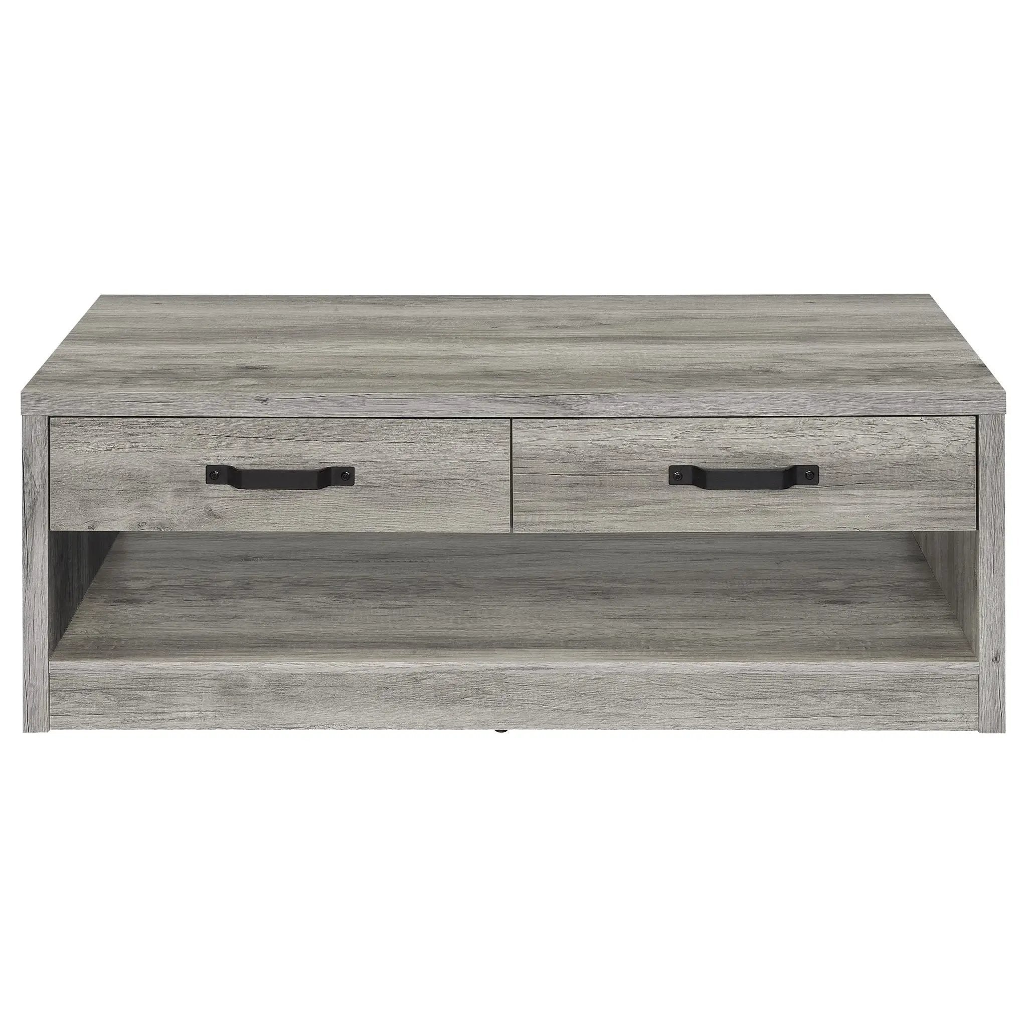 Nuberg - 2 Piece And End Table Set With Storage Drawers - Gray