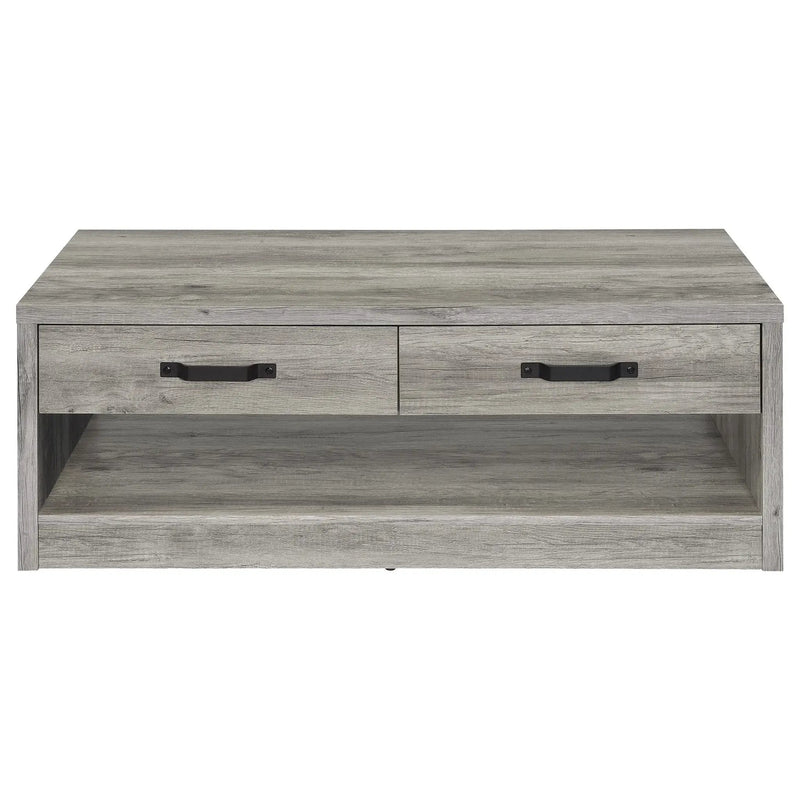 Nuberg - 2 Piece And End Table Set With Storage Drawers - Gray