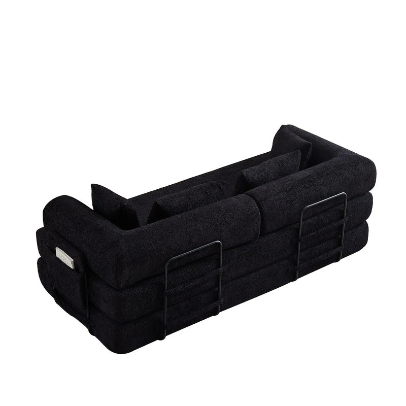 Convertible Sleeper Sofa Bed With Cylindrical Pillow by HouseOfZazla
