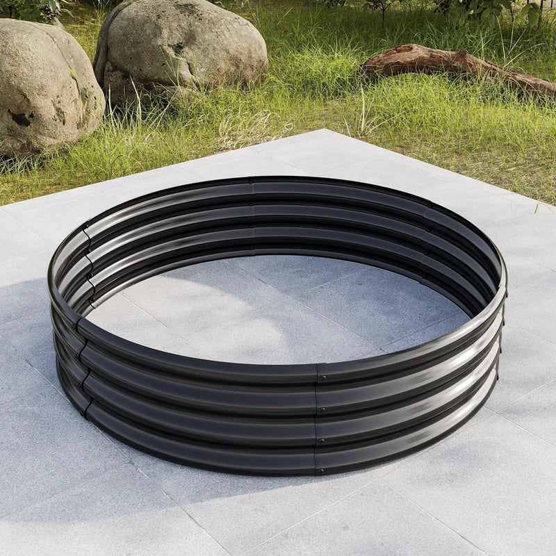 2PCS 47.24" Round Raised Garden Beds for Outdoor Gardening by HouseOfZazla