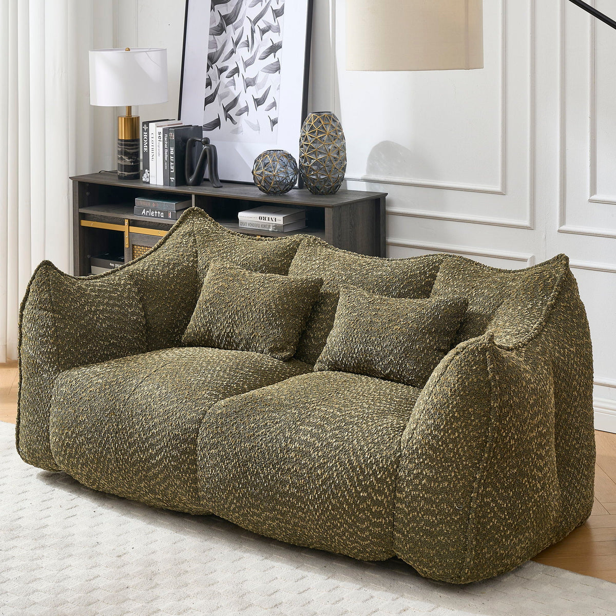 Comfortable Dual Beanbag Chair With High Resilience Foam Core For 2 People, photo 30 of 40