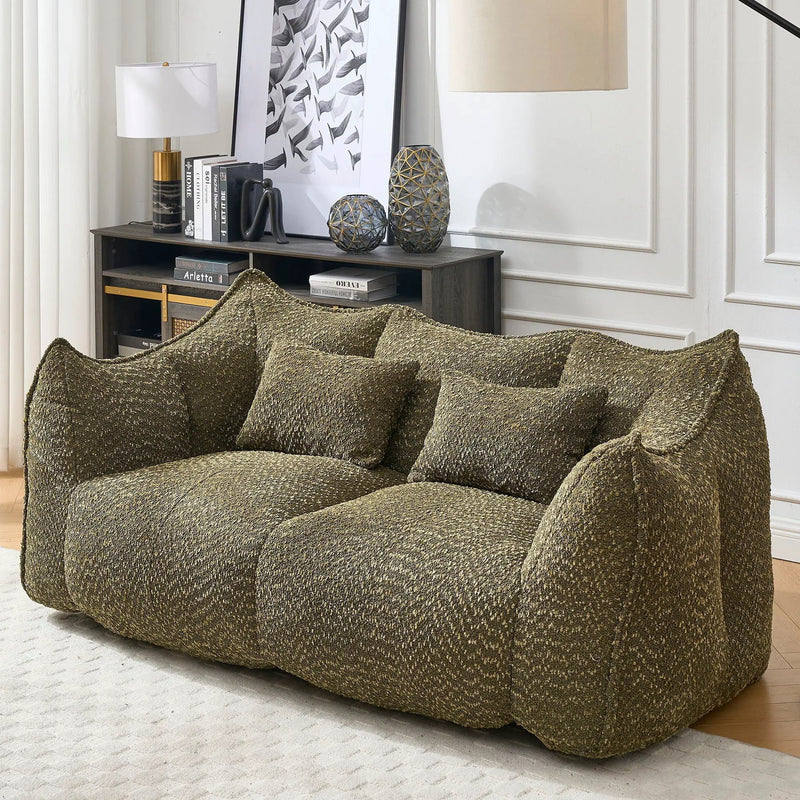 Comfortable Dual Beanbag Chair With High Resilience Foam Core For 2 People by HouseOfZazla