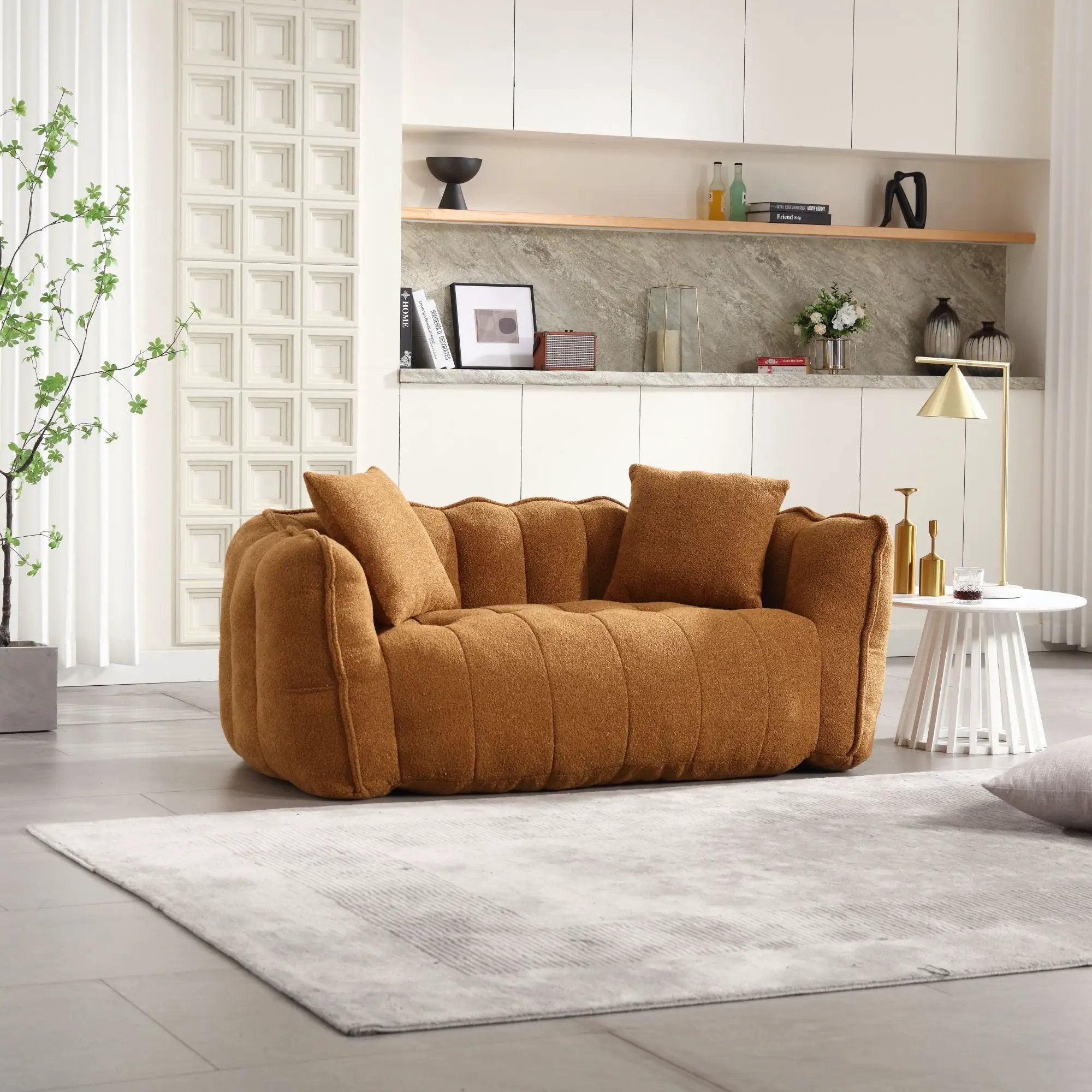 Cozy Beanbag Chair With High Resilience Foam Core For 2 by HouseOfZazla