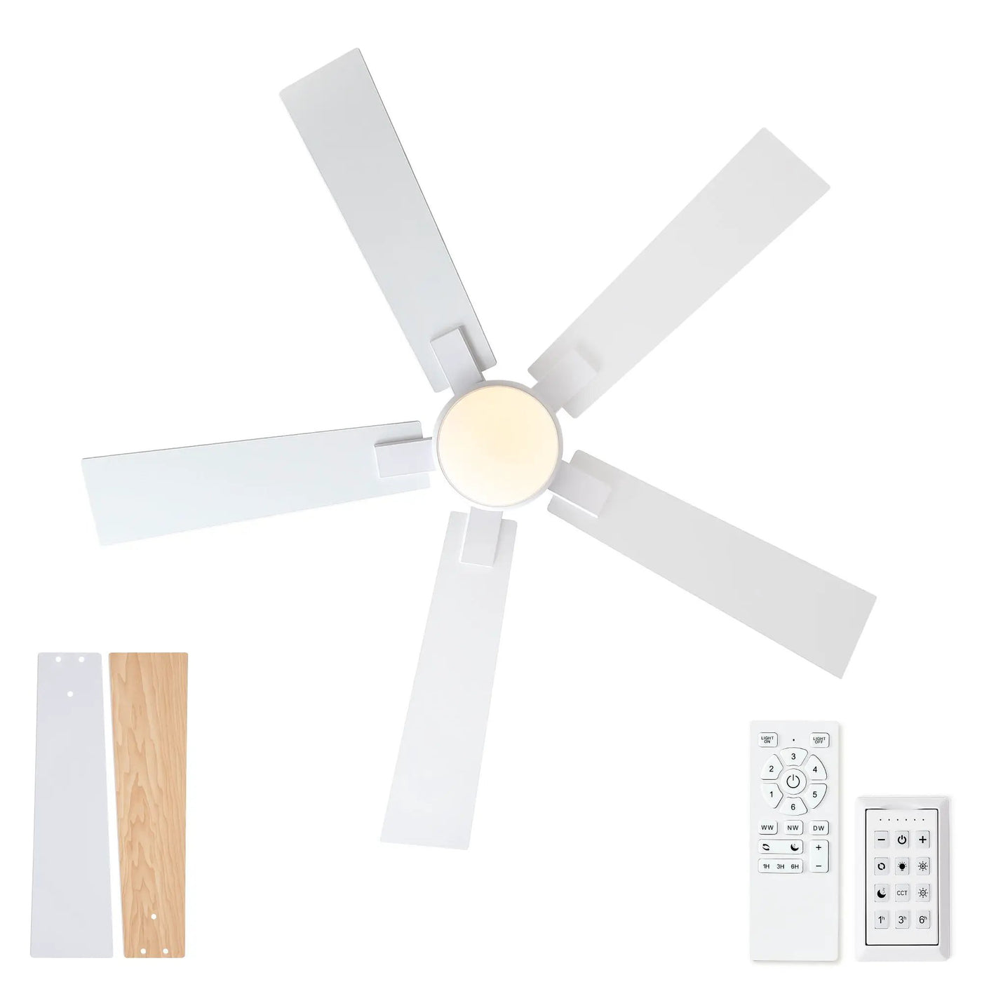 Reversible Motor Integrated LED Dimmable Ceiling Fan With Light by HouseOfZazla