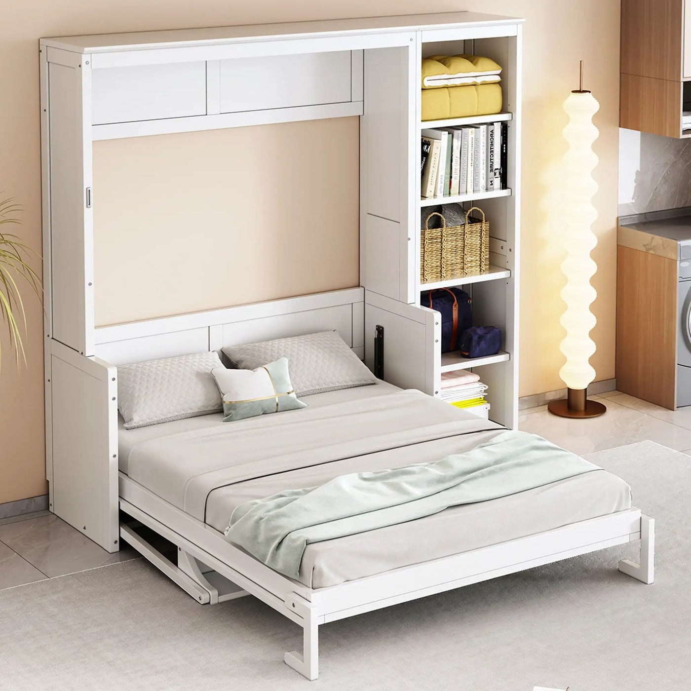 Sturdy Murphy Bed With Desk And Bookshelf by Unique Piece Furniture
