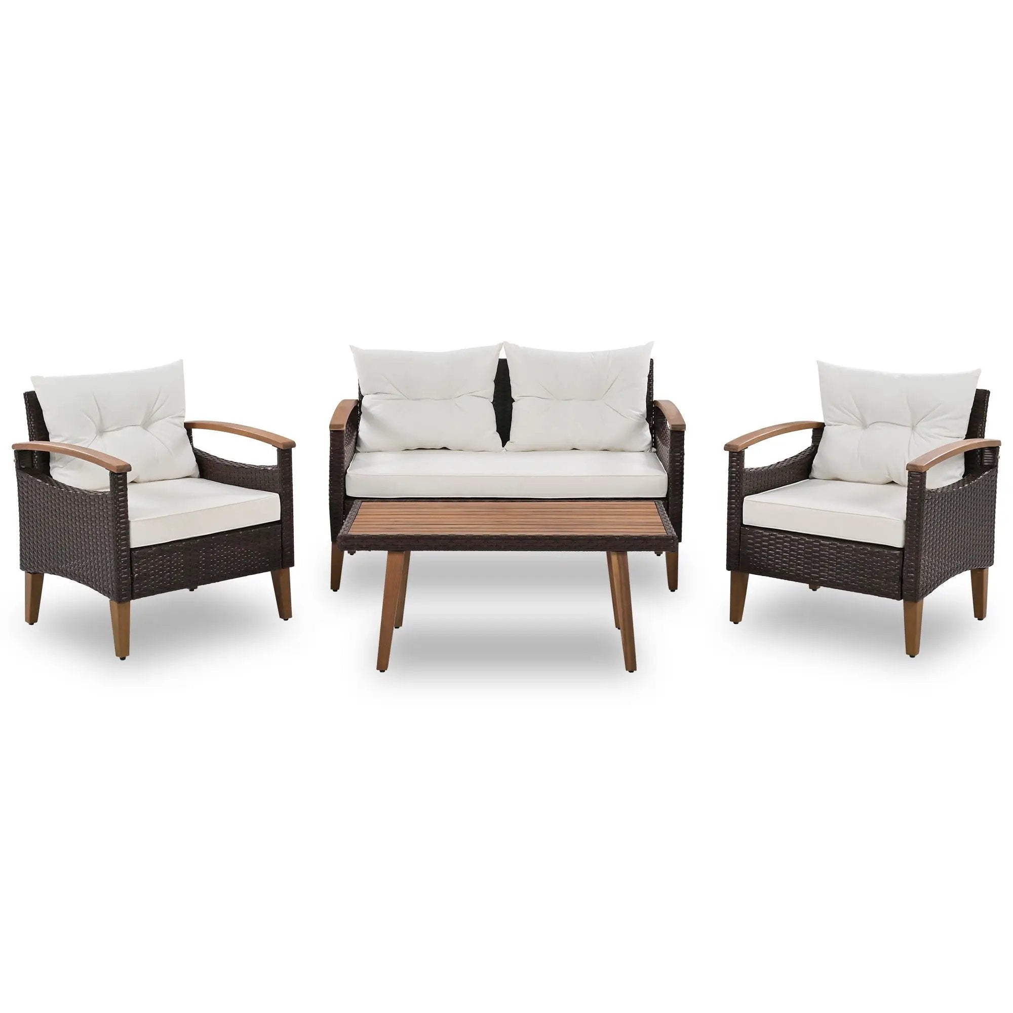 4 Piece Garden Furniture, Patio Seating Set by Unique Piece Furniture