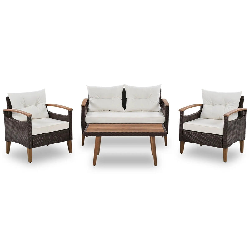 4 Piece Garden Furniture, Patio Seating Set by Unique Piece Furniture