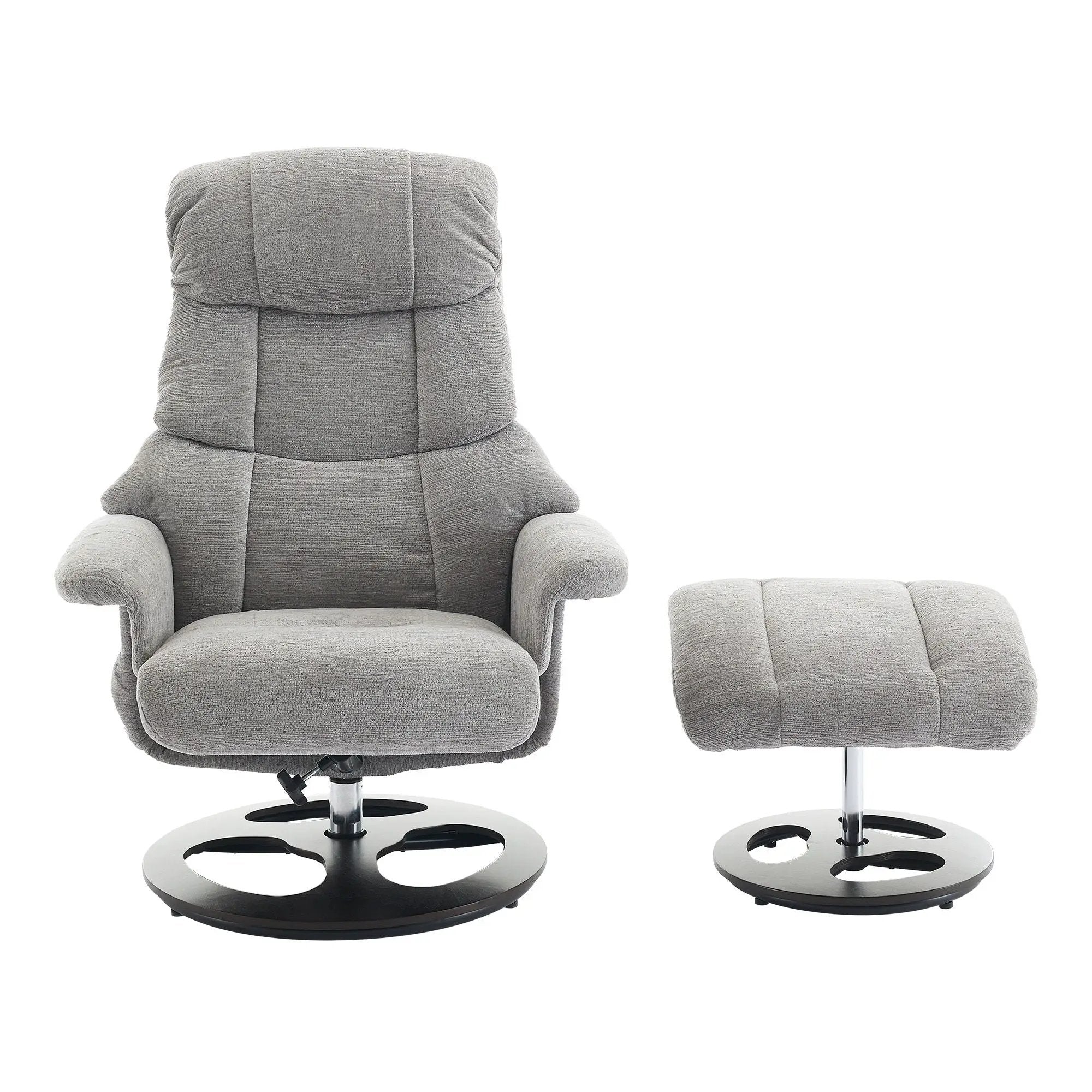 Ergonomic Recliner Chair With Ottoman, Modern 360° Swivel With Footstool by HouseOfZazla