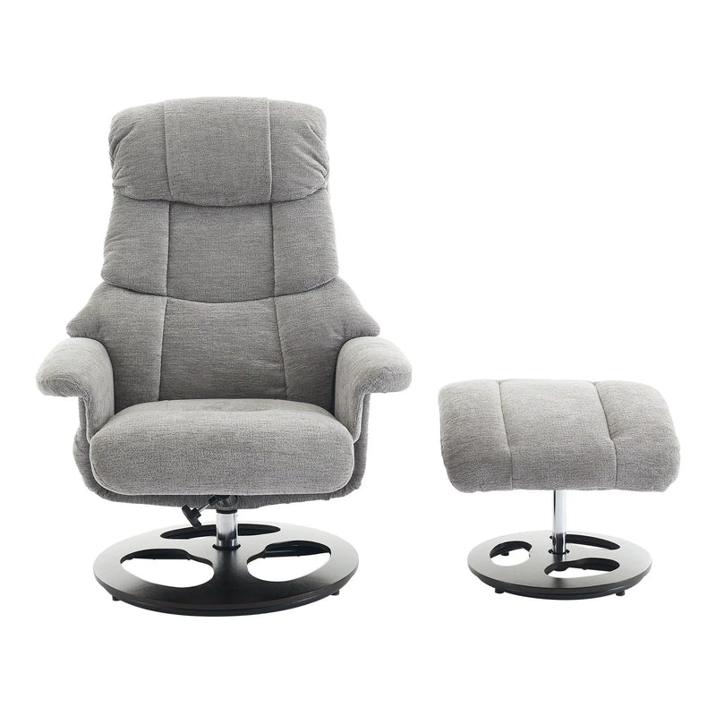 Ergonomic Recliner Chair With Ottoman, Modern 360° Swivel With Footstool by HouseOfZazla