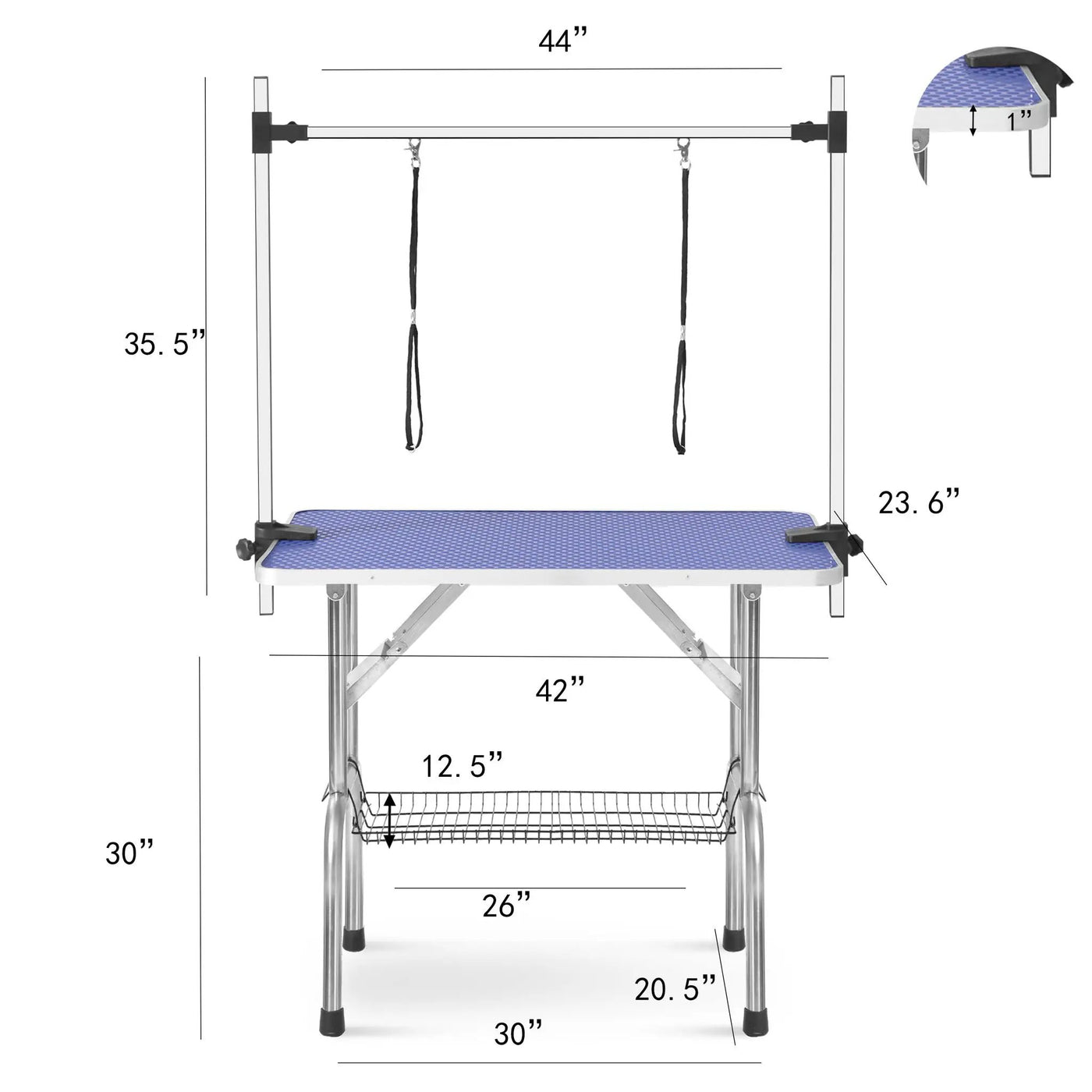 Large Grooming Table For Pet Dog And Cat With Adjustable Arm And Clamps Large Heavy Duty Animal Grooming Table by HouseOfZazla