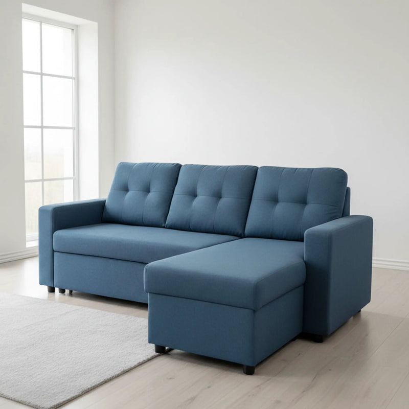 Convertible L Shaped Sectional Sleeper Sofa Bed, Saving Pull Out Couch by HouseOfZazla