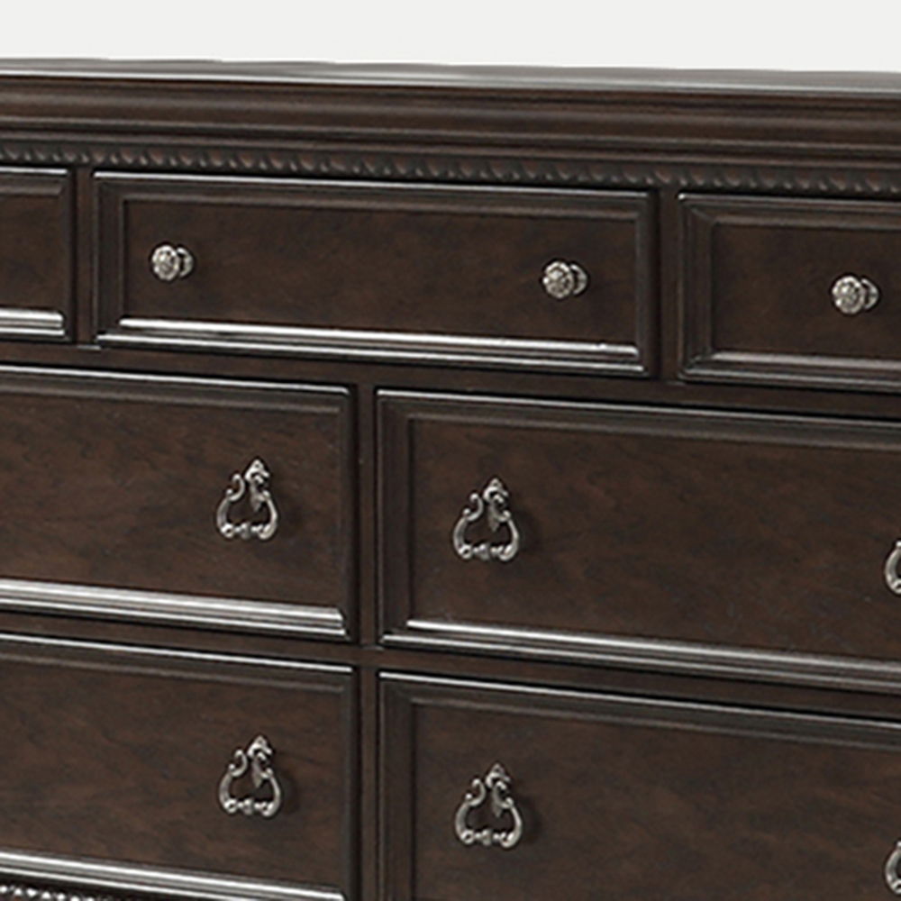 Mahogany 7 Drawer Dresser with Spacious Storage - Mahogany, photo 5 of 6