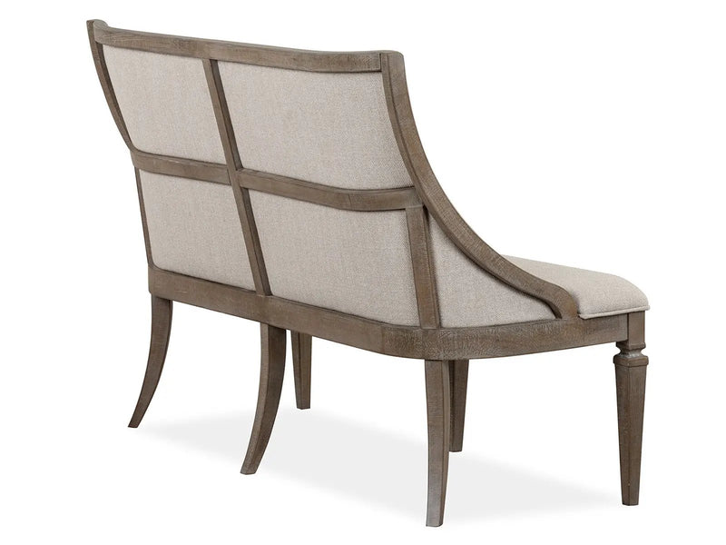 Lancaster - Bench With Upholstered Seat & Back - Dovetail Gray by Unique Piece Furniture