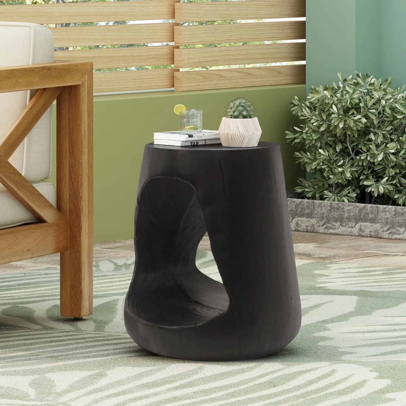 Hollow Side Table, Durable and Weather Resistant by HouseOfZazla