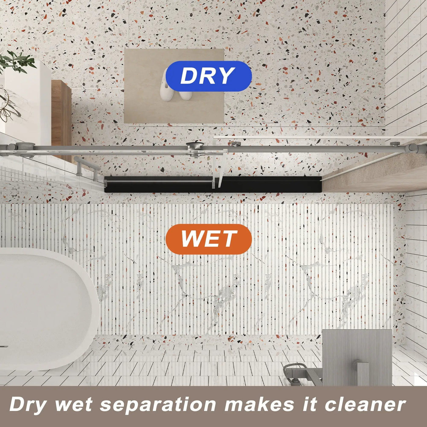 Frameless Shower Door, Smooth Sliding Tracks by HouseOfZazla
