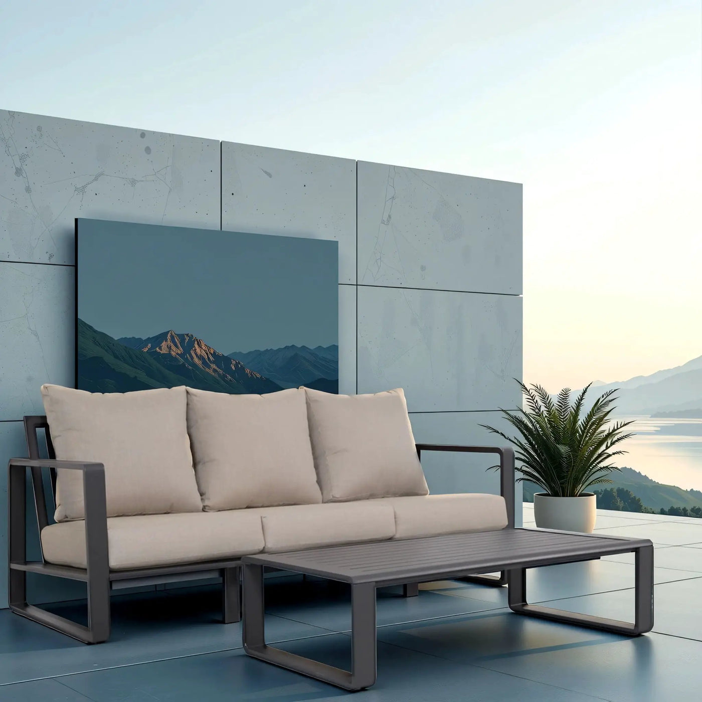 Durable Sofa With Rectangular Coffee Table by HouseOfZazla