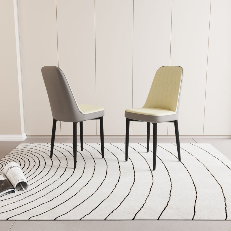 Modern Dining Chair With Cushions And Metal Legs by Unique Piece Furniture