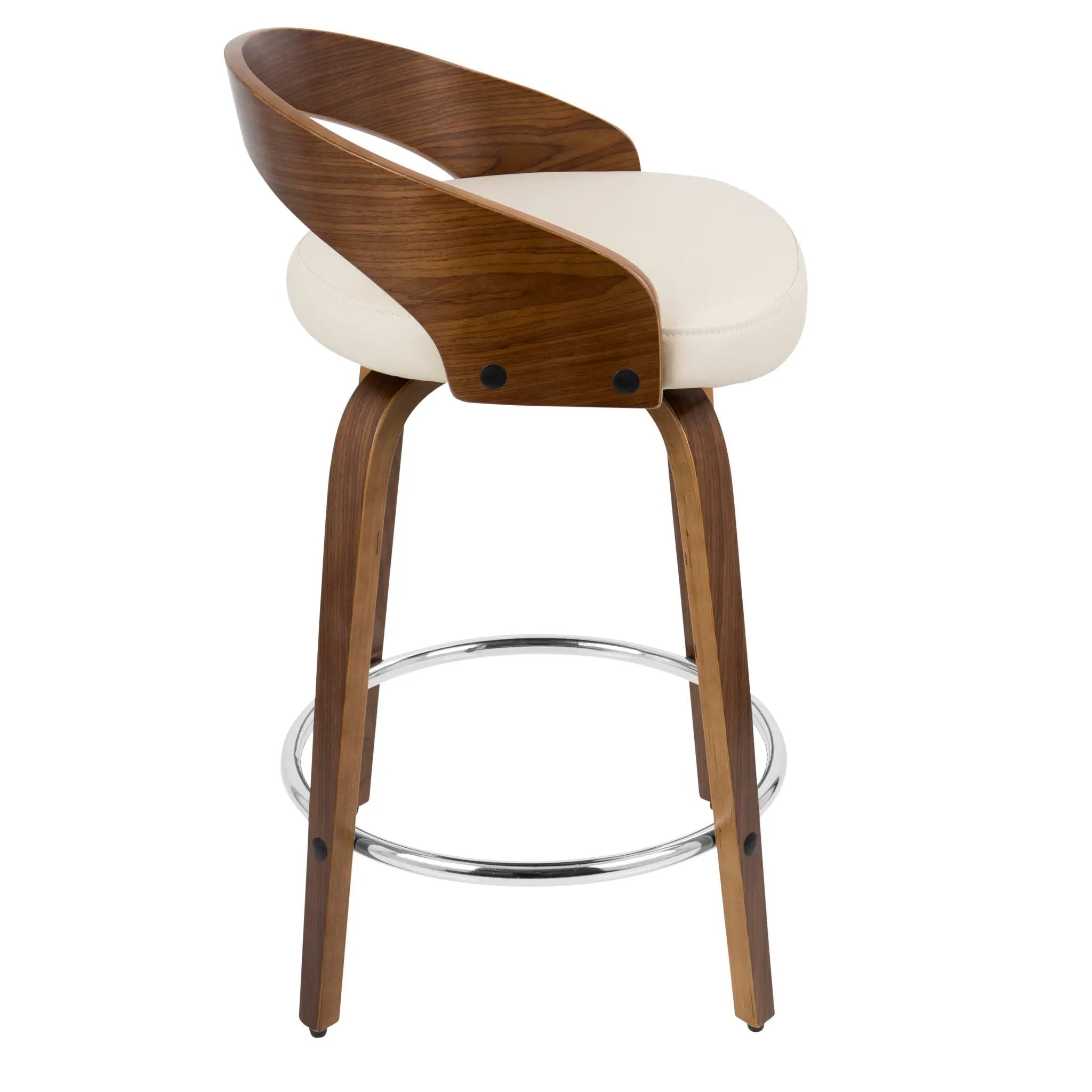 Grotto - Mid-Century Modern, Counter Stool With Swivel (Set of 2) by HouseOfZazla