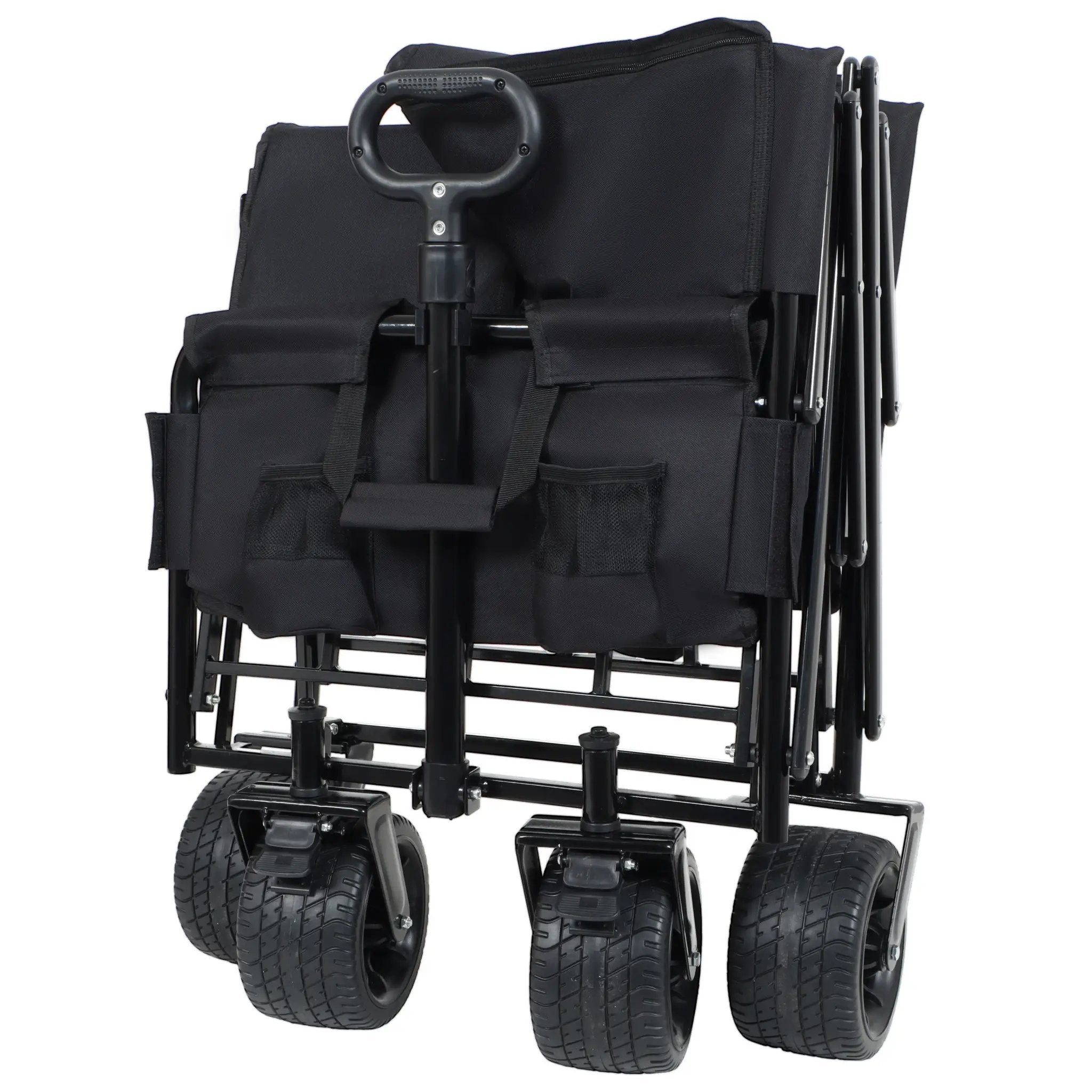 3-in-1 Convertible Folding Wagon Cart with Bench Seat & Storage by HouseOfZazla