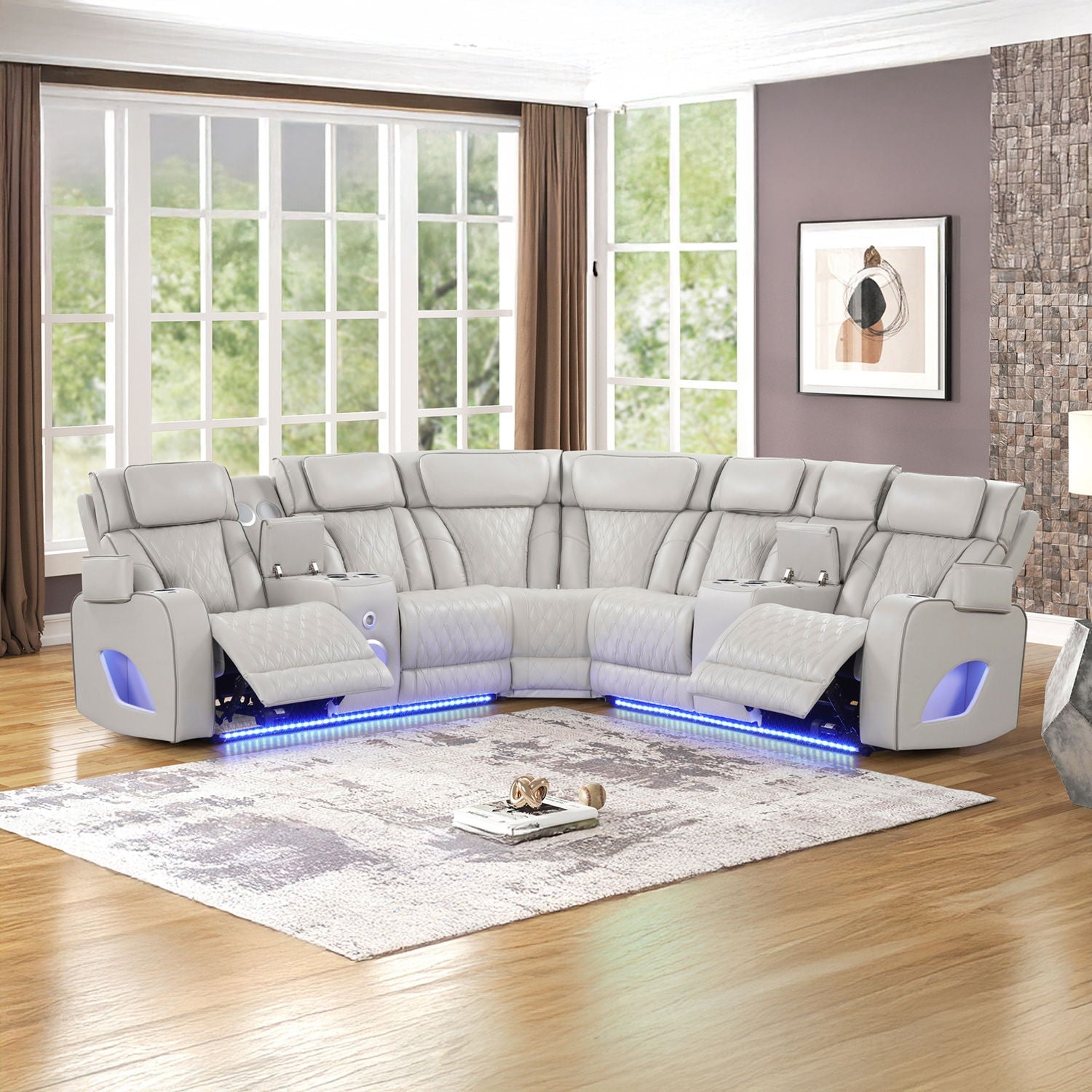 Fortuner - Power Recliner Sectional Sofa by HouseOfZazla