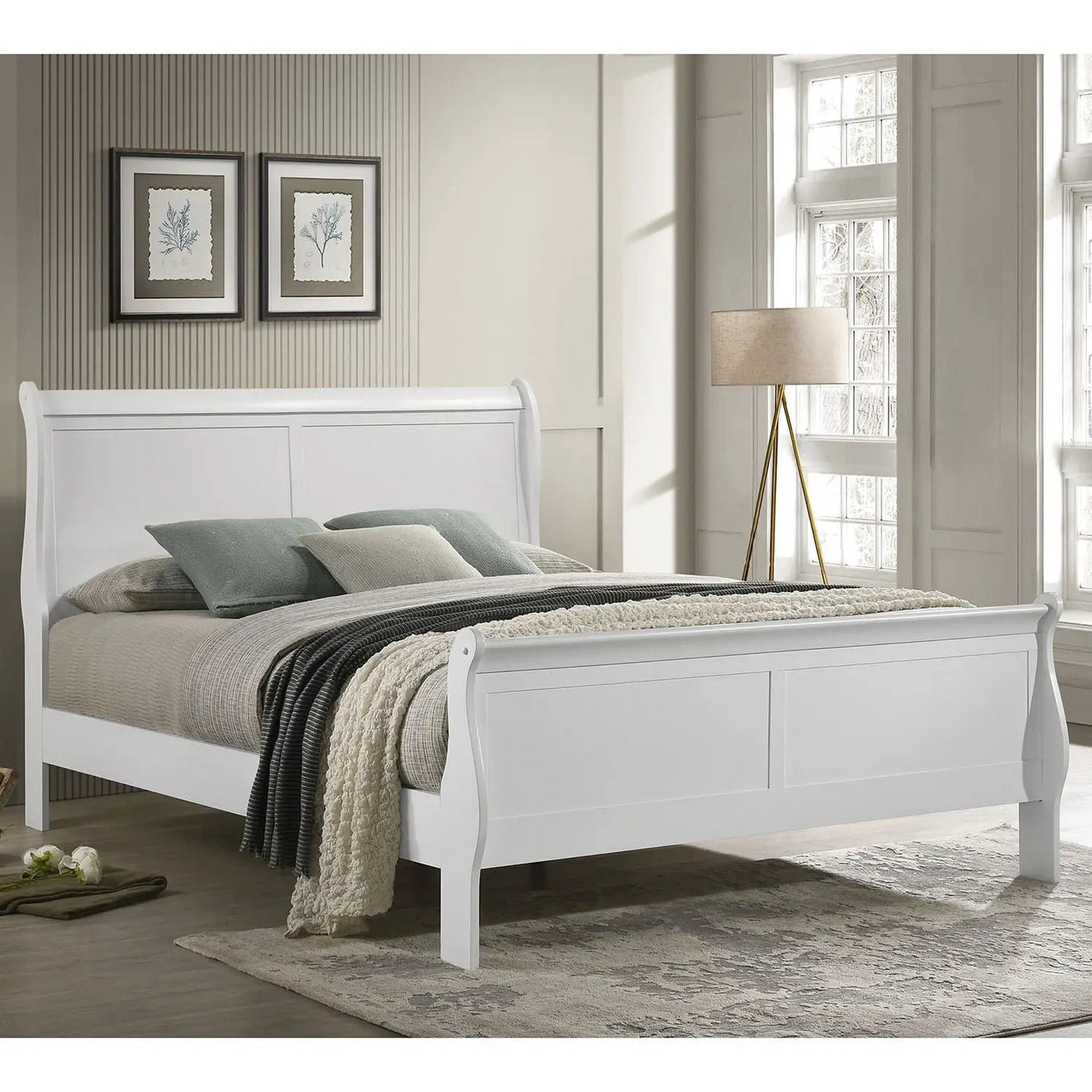 Mckee - Sleigh Panel Bed by HouseOfZazla