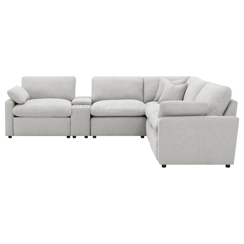 Collins 6-piece Modular Power Reclining Sectional Grey by Unique Piece Furniture