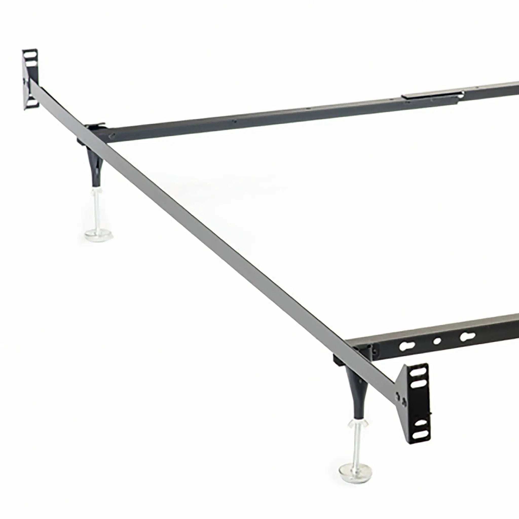 Renee - Twin / Full Bed Frame With Reinforced Center Beam And Bolt-On Construction - Black by HouseOfZazla