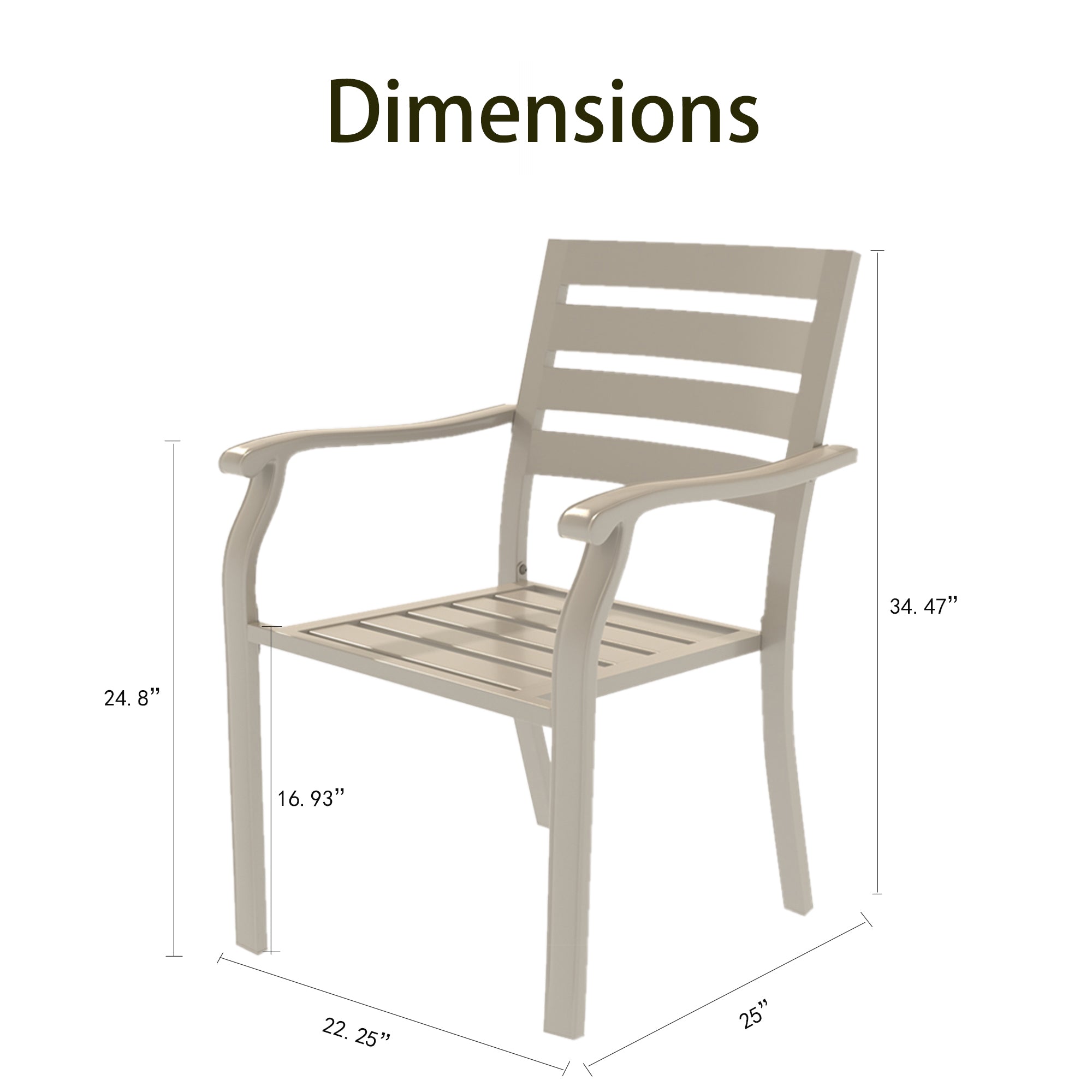 VRSHWO Iron Terrace Dining Chairs, Set of 2 by HouseOfZazla
