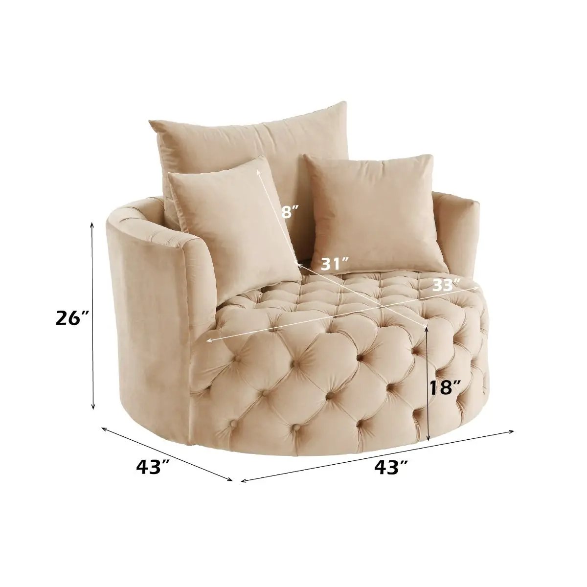 Zunyas - Accent Chair w/Swivel by Unique Piece Furniture