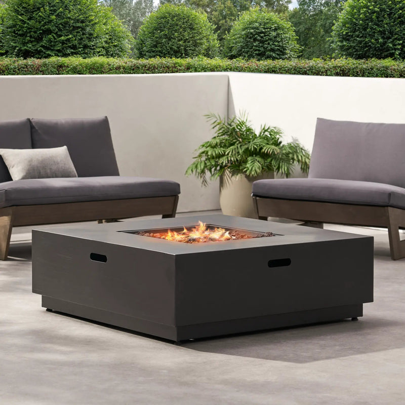 39'' Square Iron Fire Pit - 50,000 BTU by HouseOfZazla
