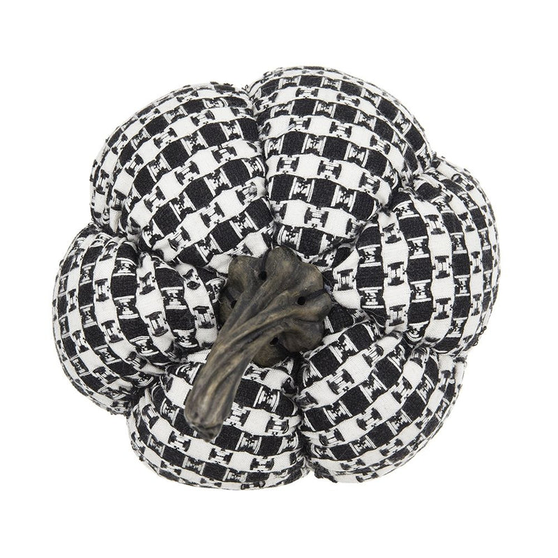 Plaid Pumpkin Decor Set with Fabric Finish - Black, photo 10 of 13