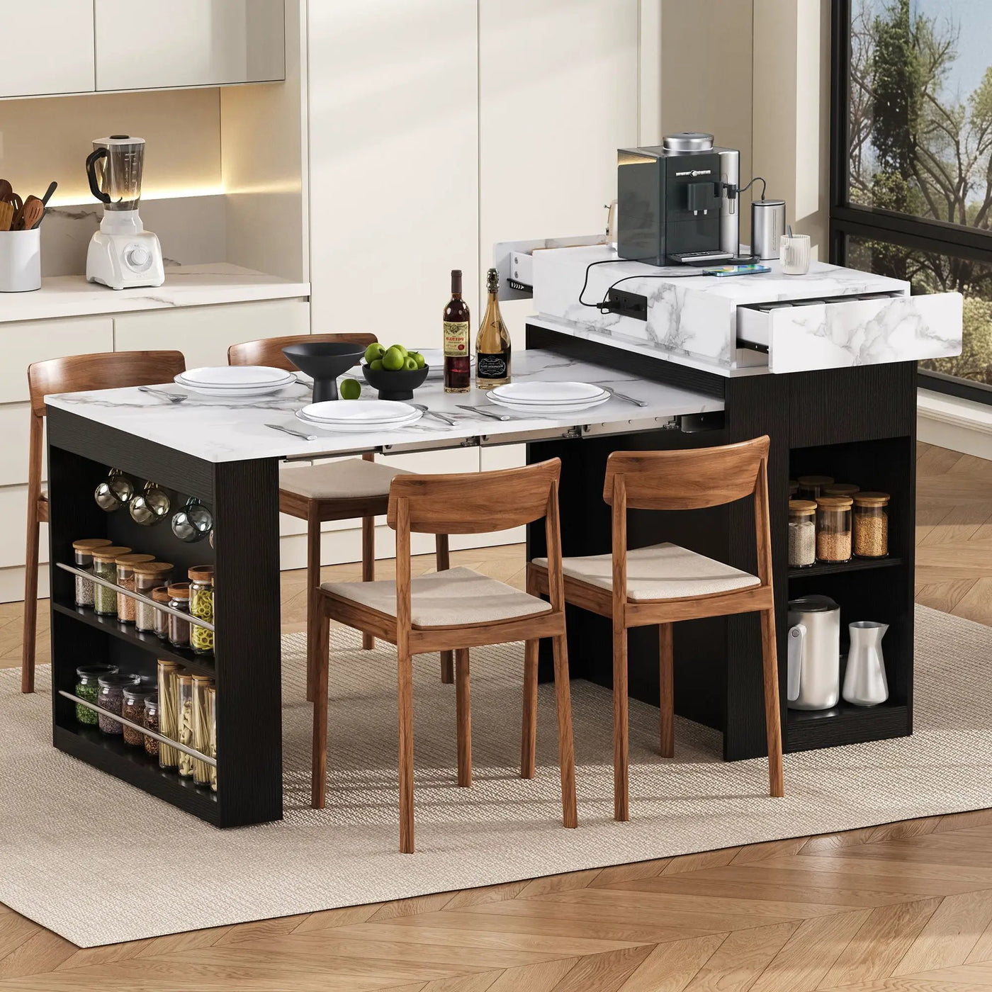 Extendable Dining Table With Folding Top by HouseOfZazla