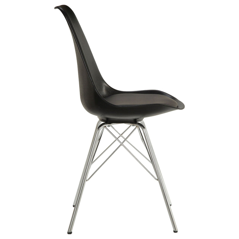 Padded Dining Chair (Set of 2) - Black