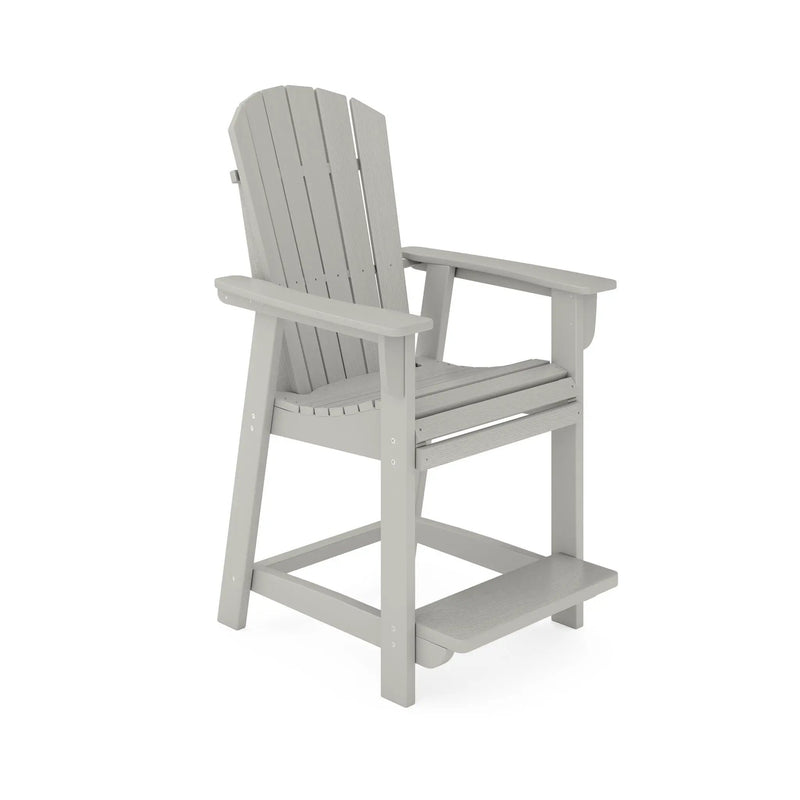 Adirondack Style Counter Chair Stylish HDPE Poly Lumber For Dining, Patio, And Garden Comfort by Unique Piece Furniture