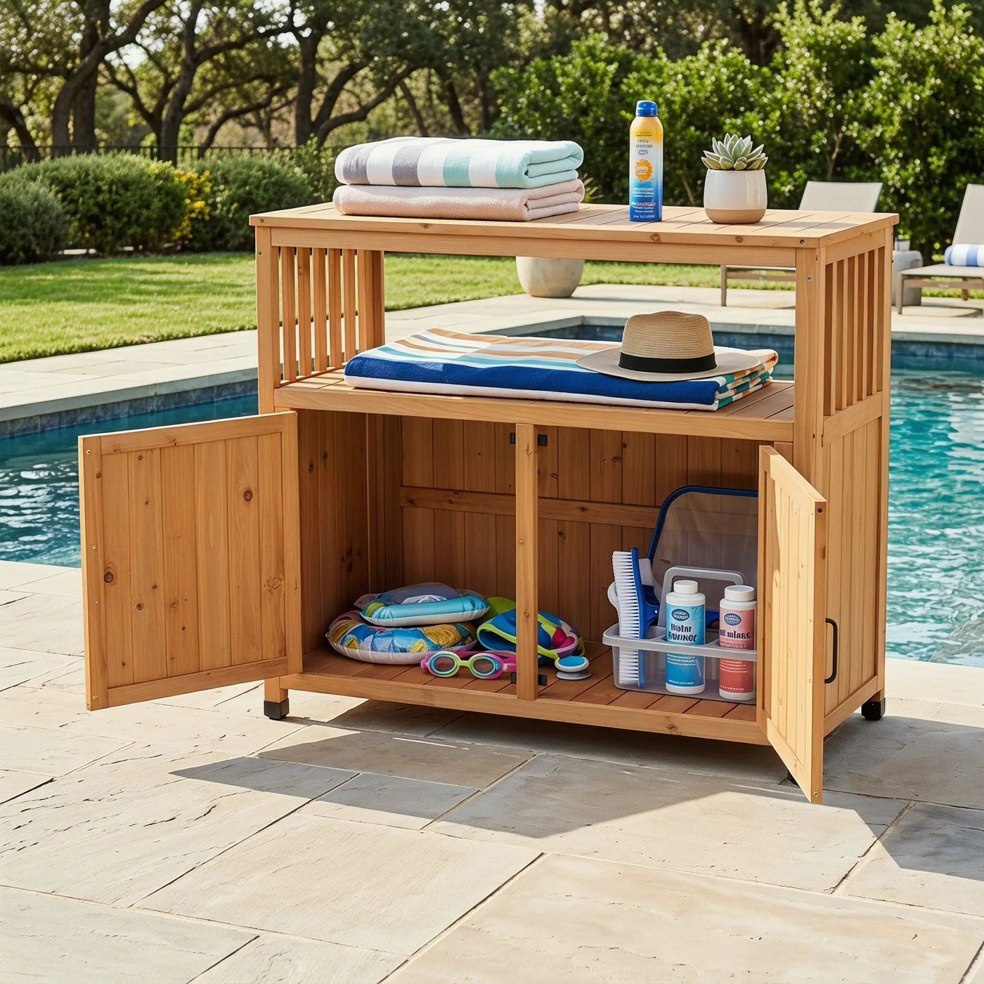 Patio Bar Table Set With Storage by HouseOfZazla
