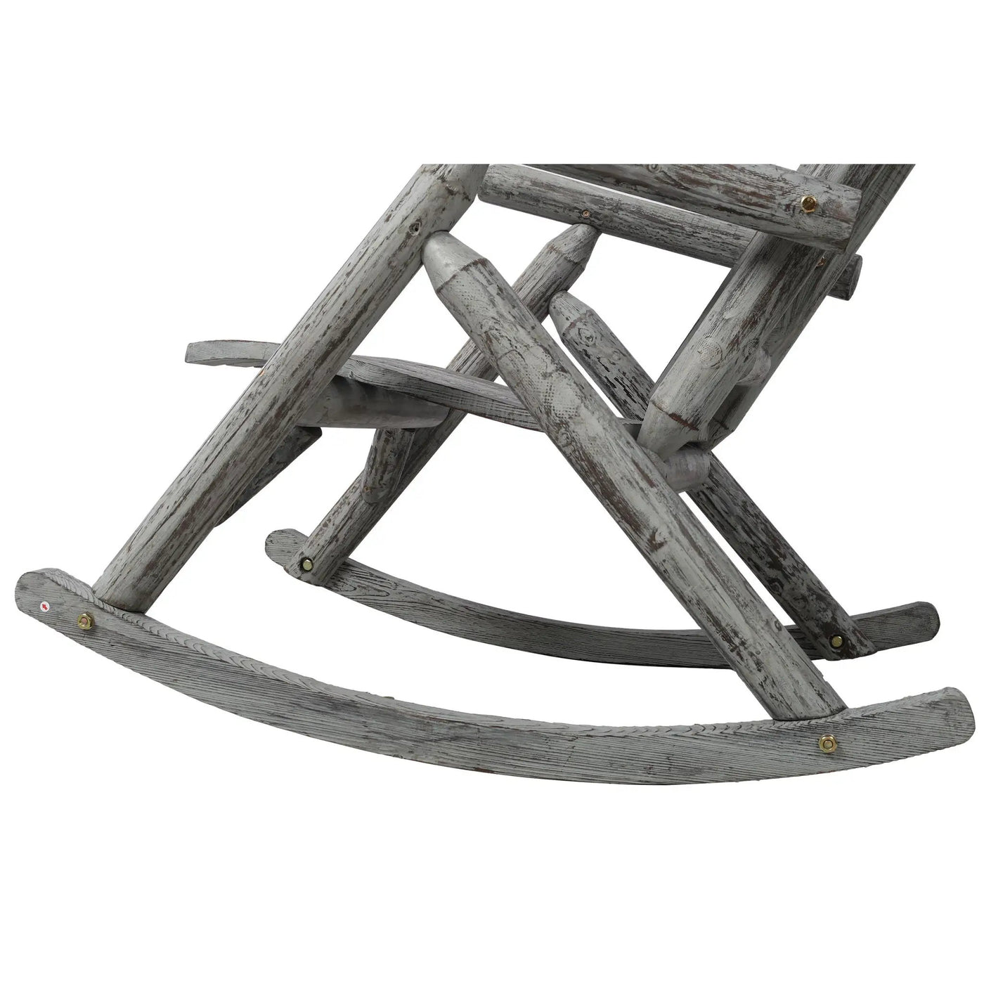 Durable Wooden Porch Rocker, Fir Log Rocking Chair by HouseOfZazla