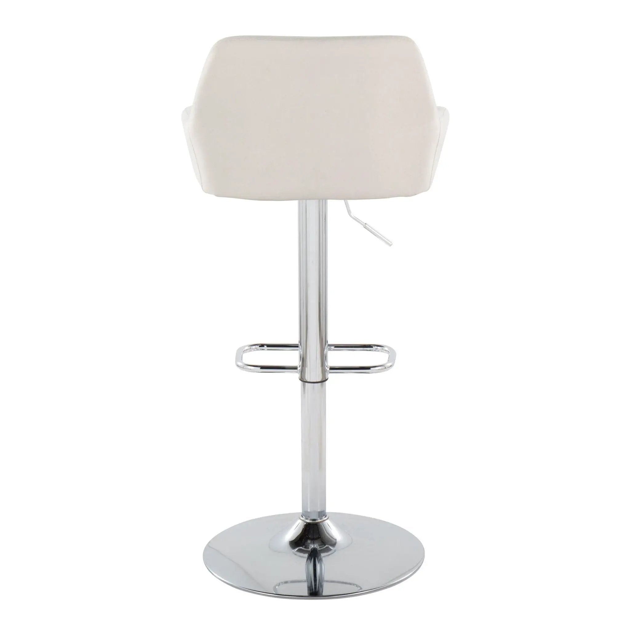 Daniella - Contemporary Adjustable Barstool With Swivel With Rounded Rectangle Footrest (Set of 2) by Unique Piece Furniture