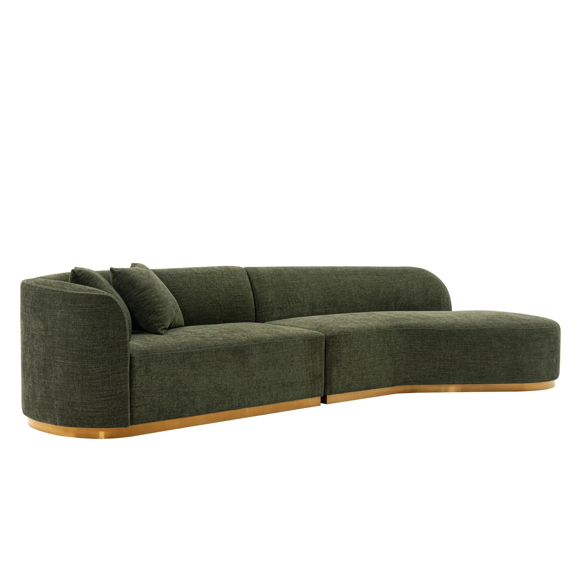 Daria - Sofa Sectional With Pillows, 2 Piece Design by HouseOfZazla